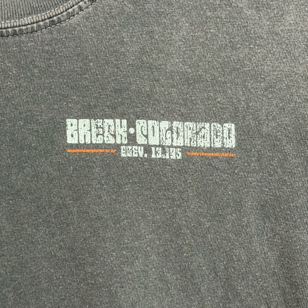 Vintage Aged Distressed Breck Breckenridge Colorado CO Ski Men’s S T-Shirt RARE - Picture 5 of 5
